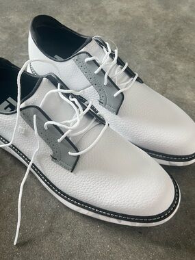 FootJoy White and Gray Men’s Athletic Golf Shoes
